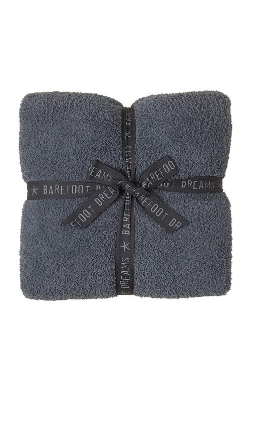 barefoot dreams cozychic sleeping bag in slate.
