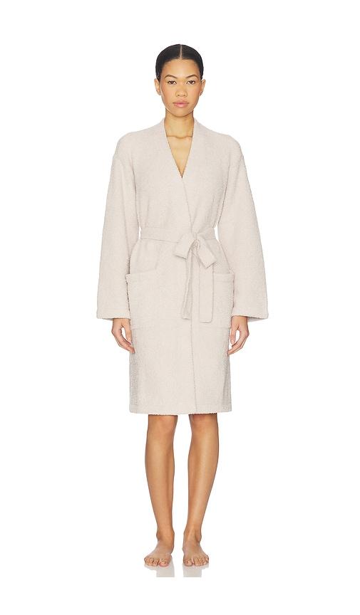 barefoot dreams cozychic solid robe in beige.