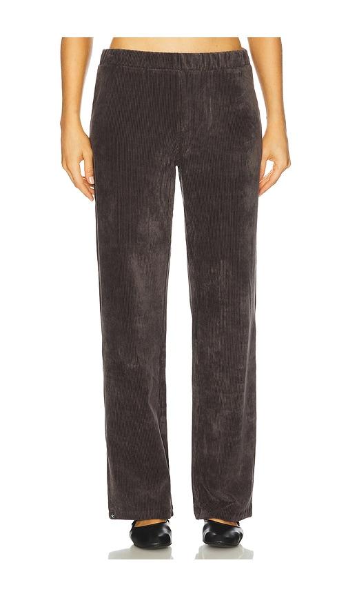 barefoot dreams stretch cord wide leg pant in black.
