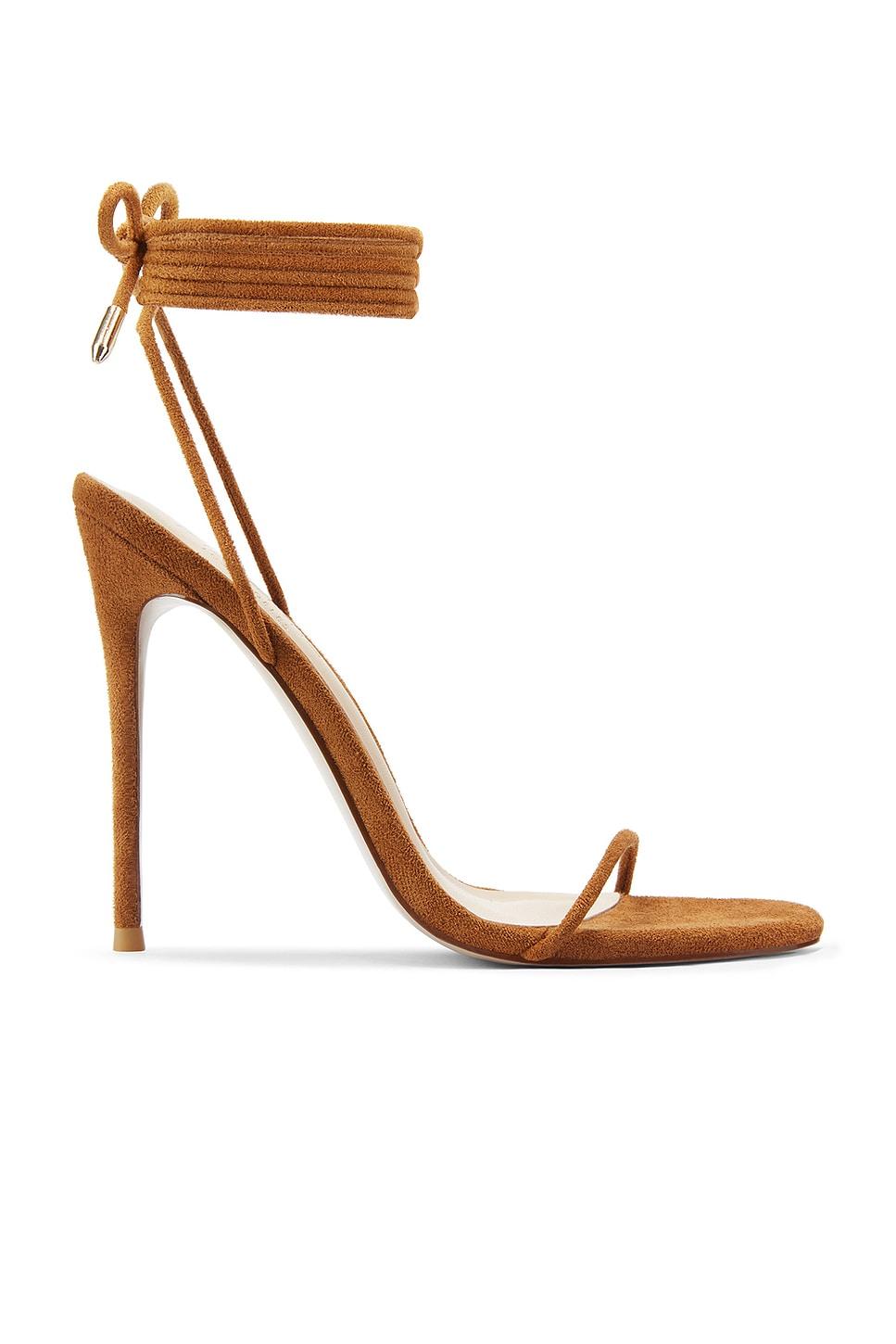 barely there suede lace up heel