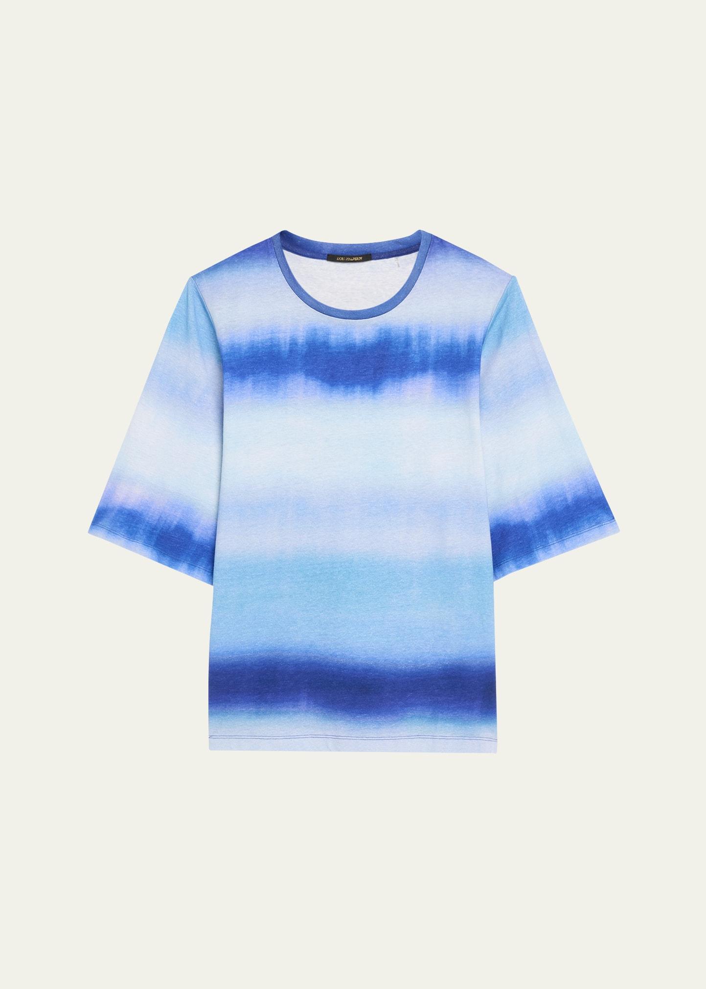 barlow crewneck ombre-print t-shirt