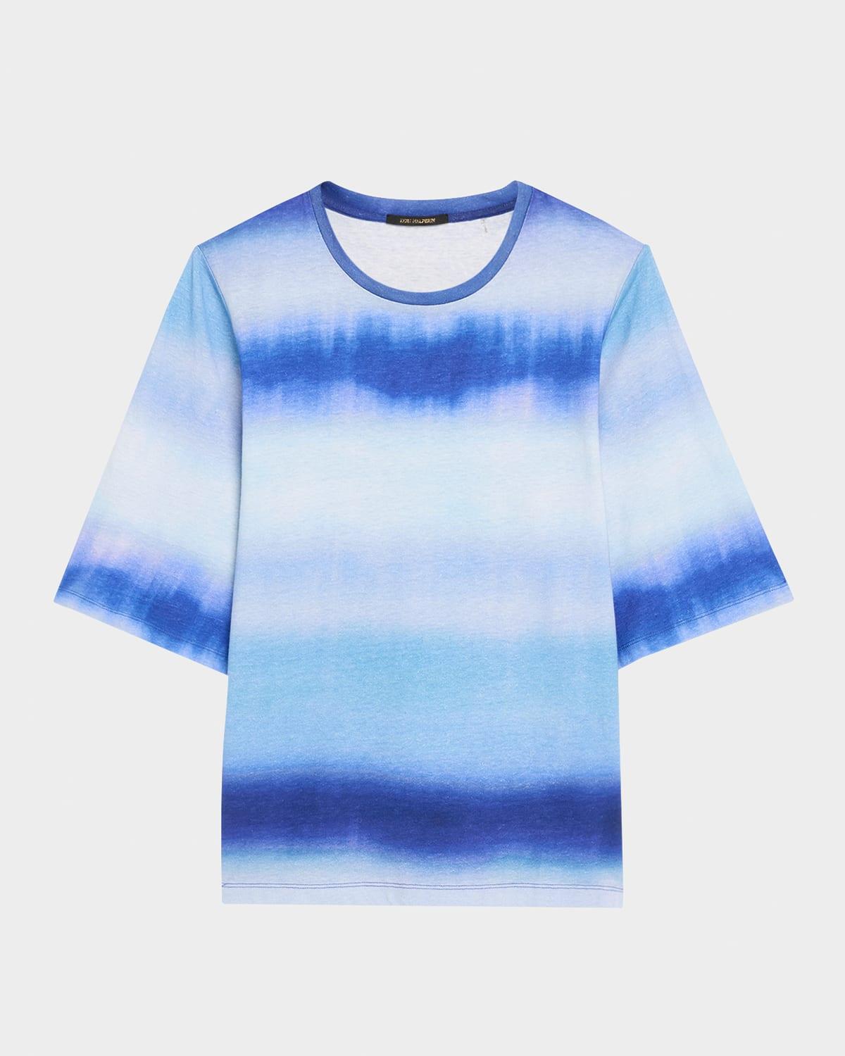 barlow crewneck ombre-print t-shirt