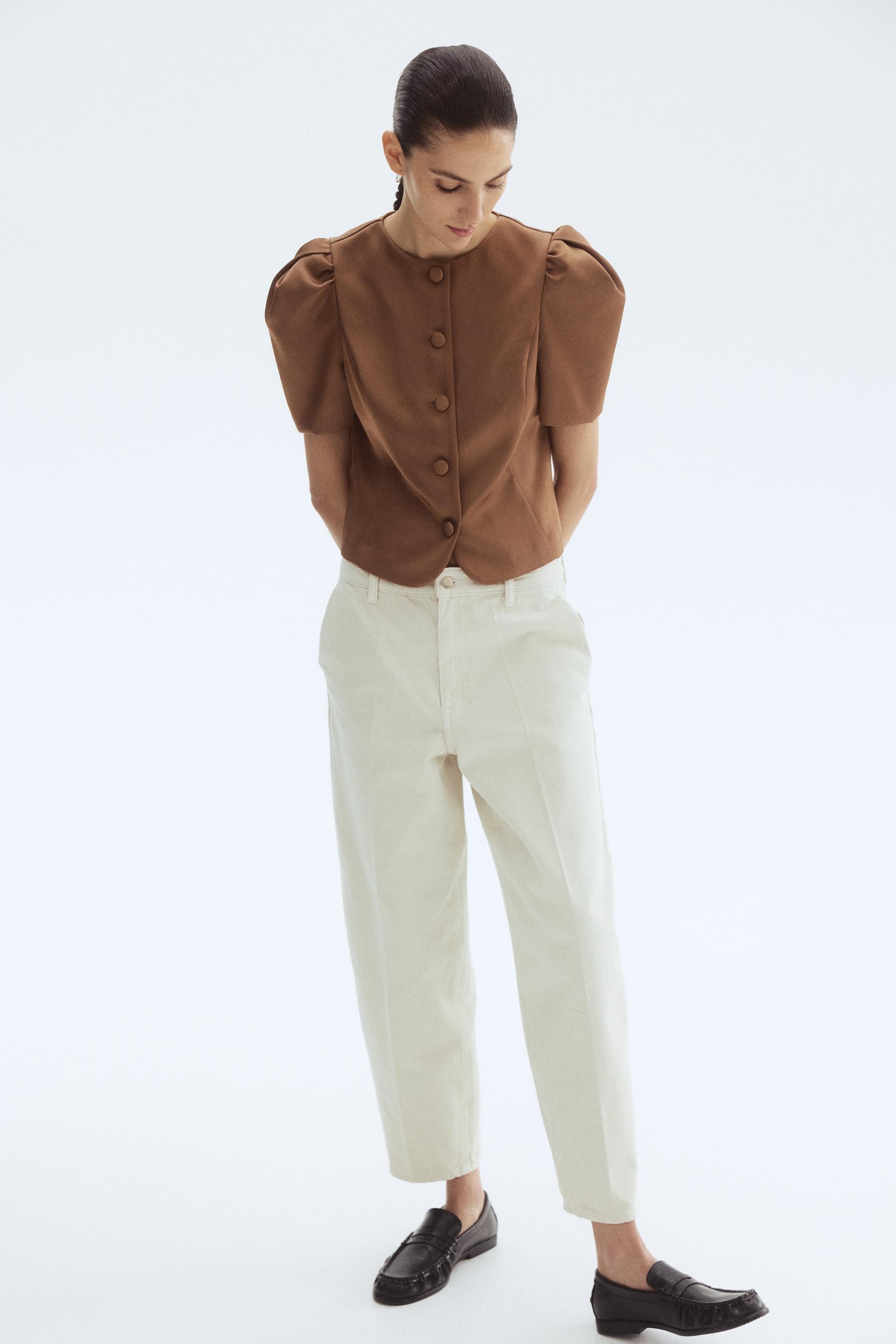 barrel high ankle jeans