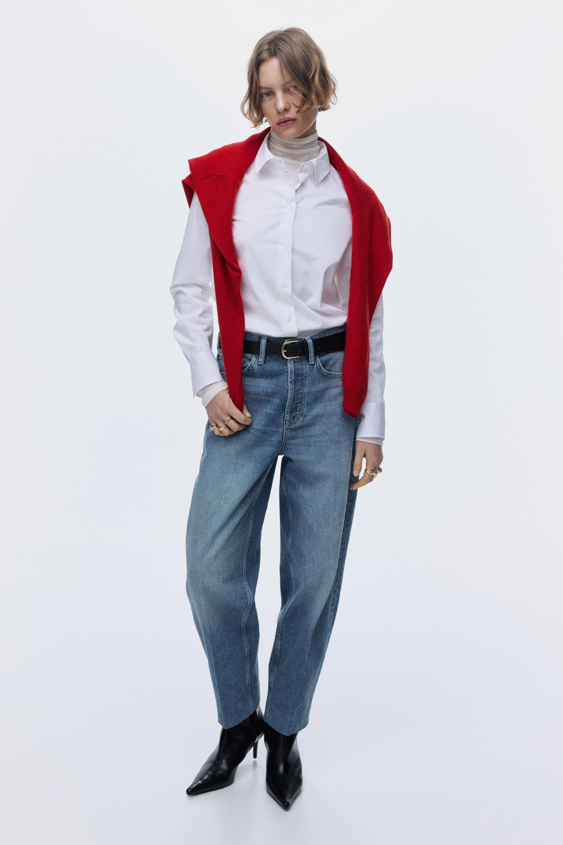 barrel high ankle jeans