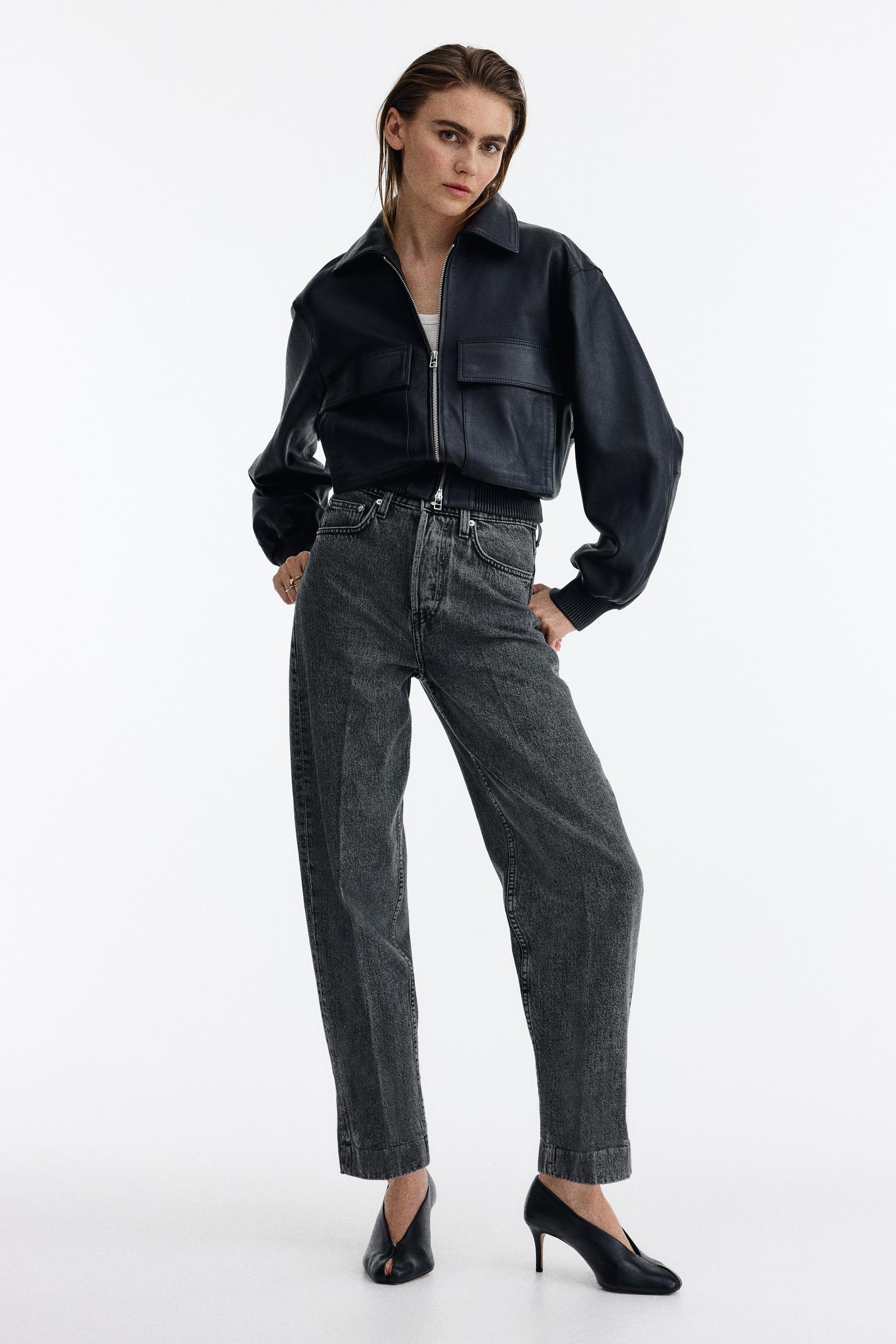 barrel high ankle jeans