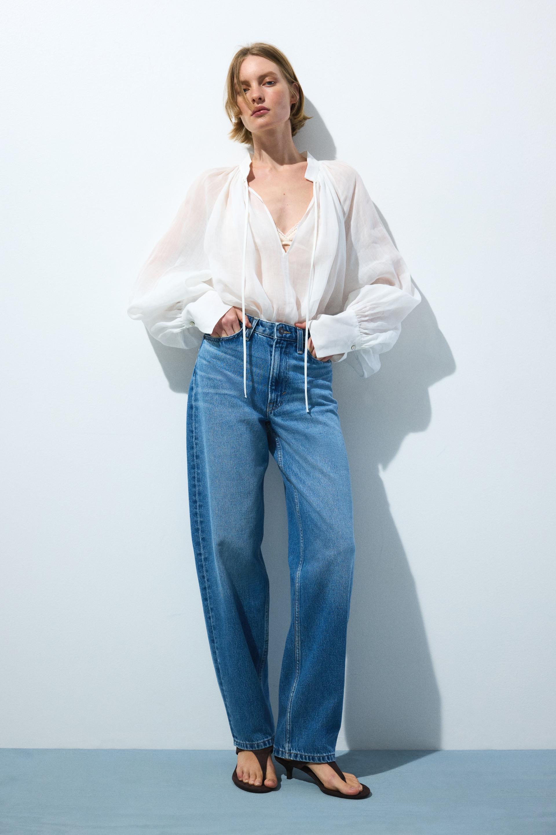 barrel high waist jeans