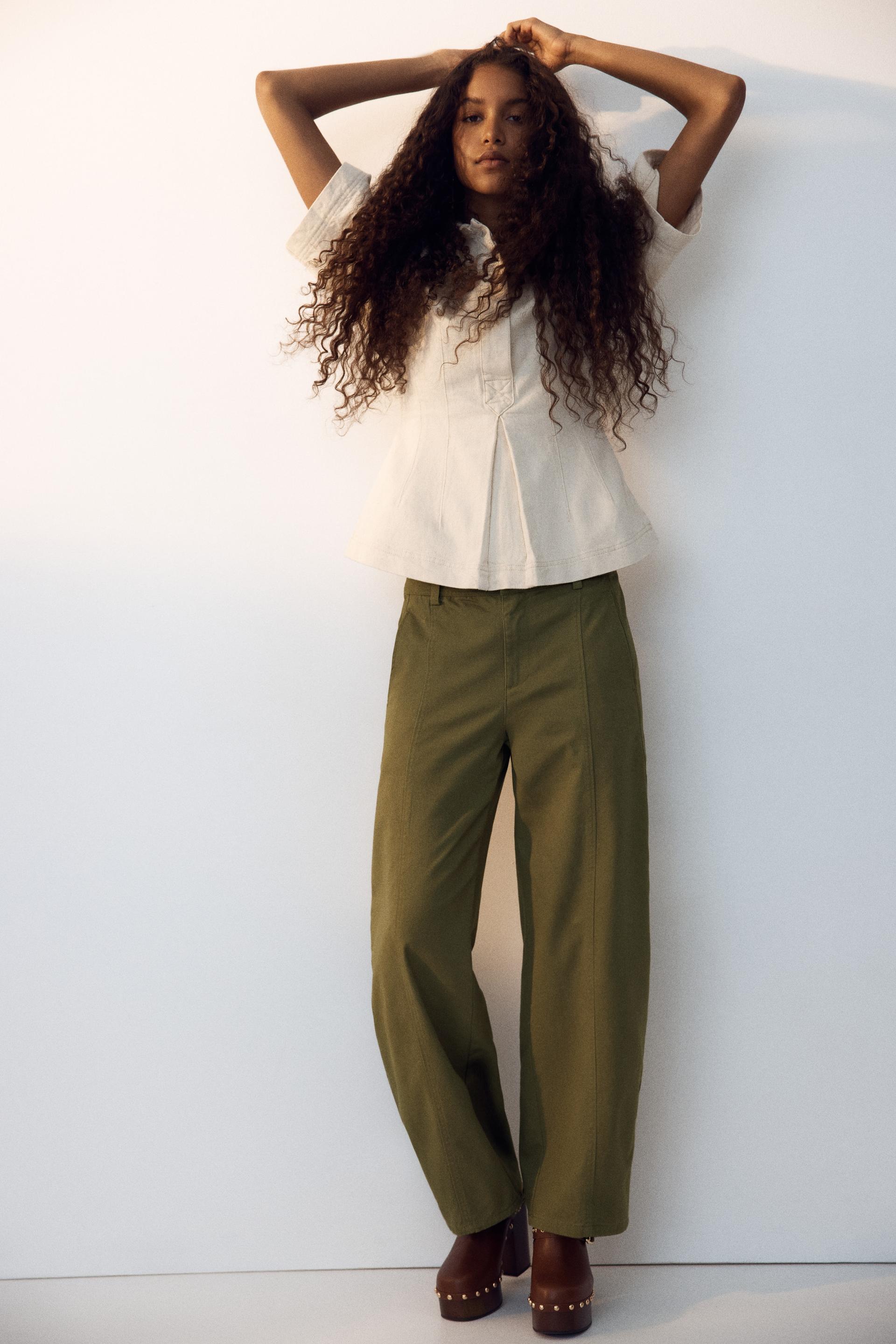barrel-leg cargo pants