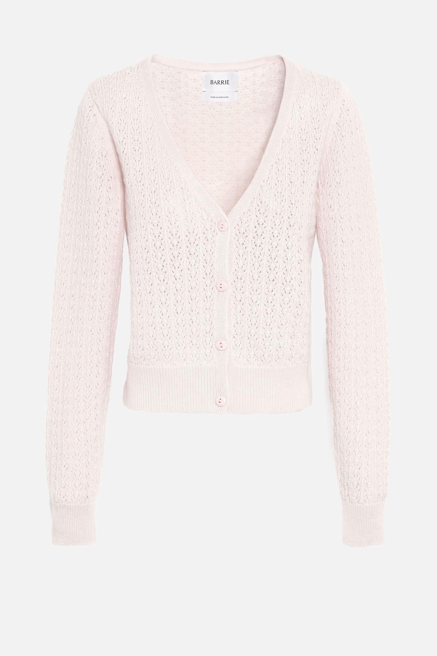 barrie bicolor lace cardigan