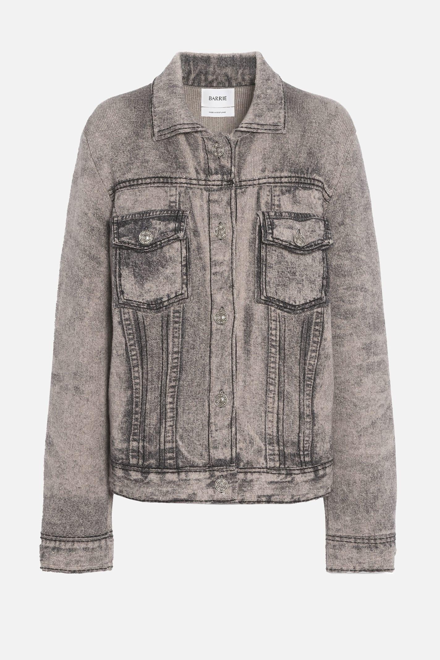 barrie denim printed regular jacket