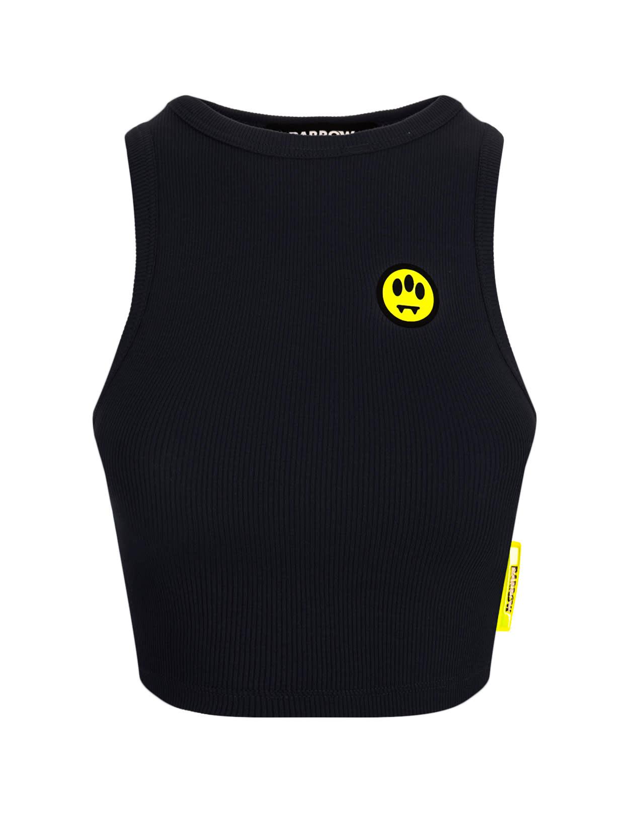 barrow black crop top with logo