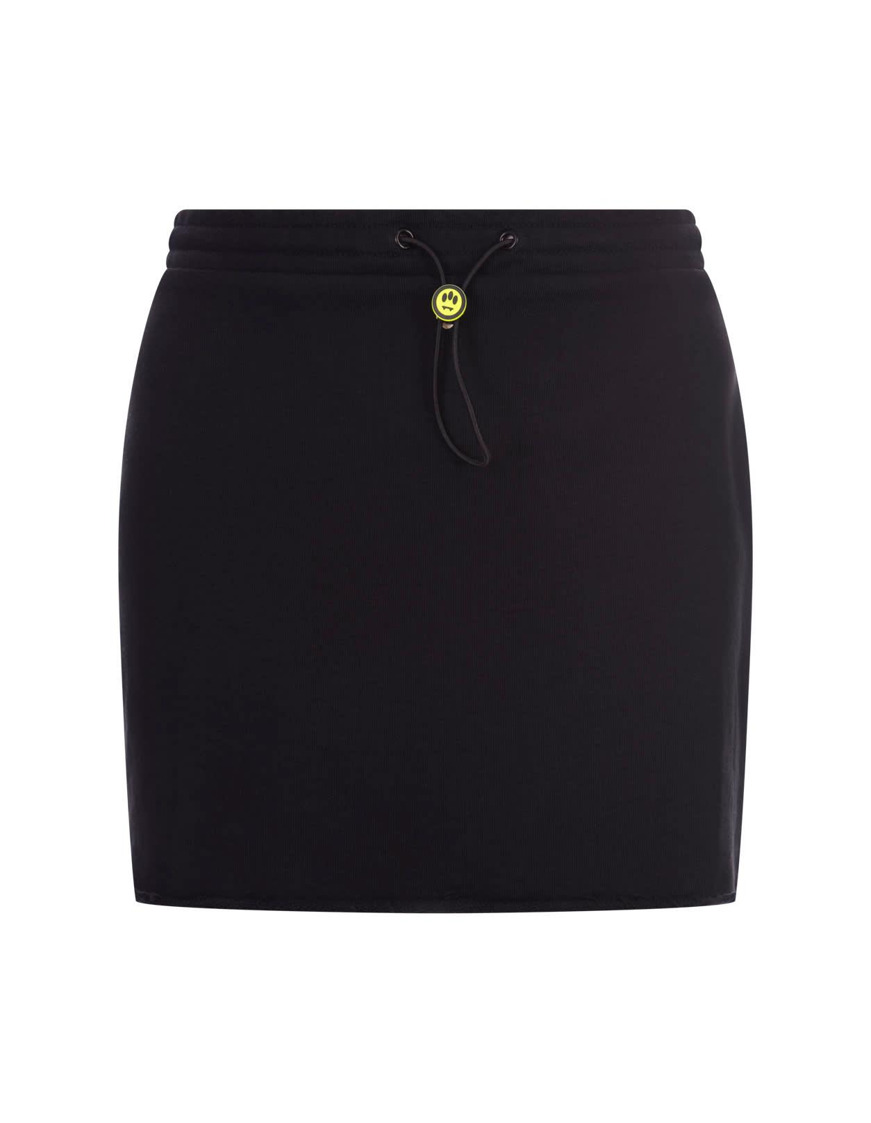 barrow black mini skirt with drawstring