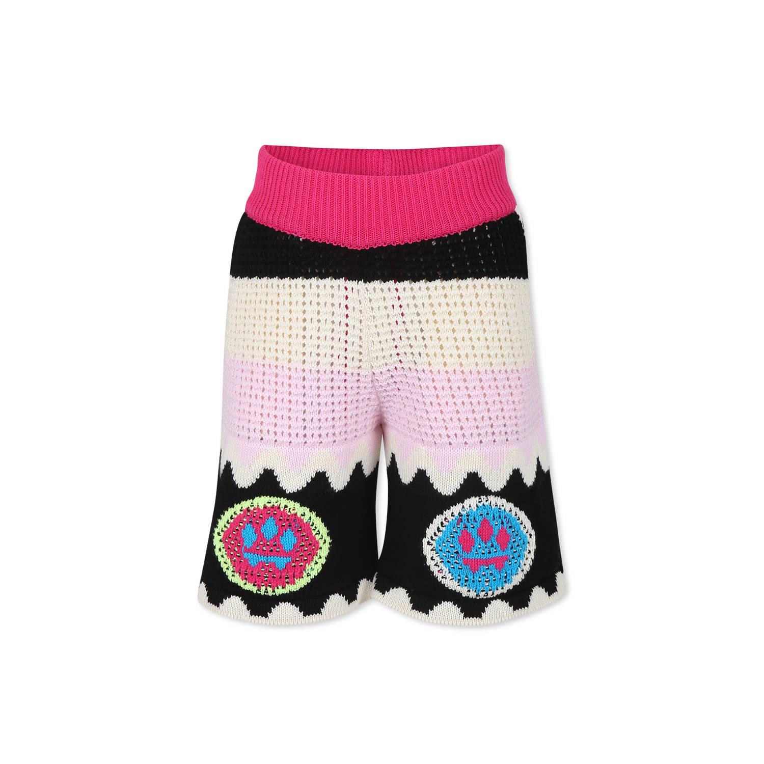 barrow black shorts for girl with smiley
