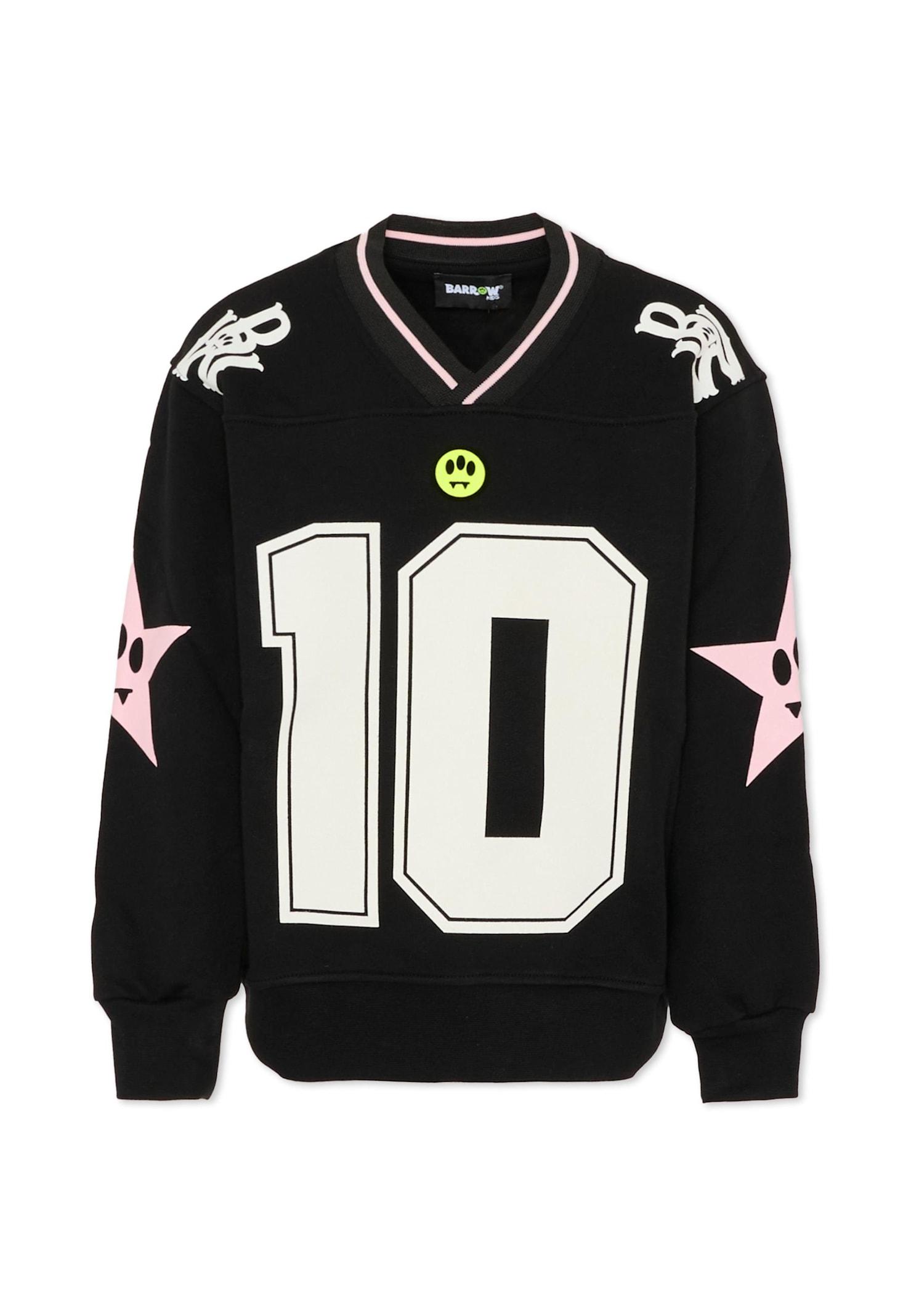 barrow black sweatshirt for girl with logo
