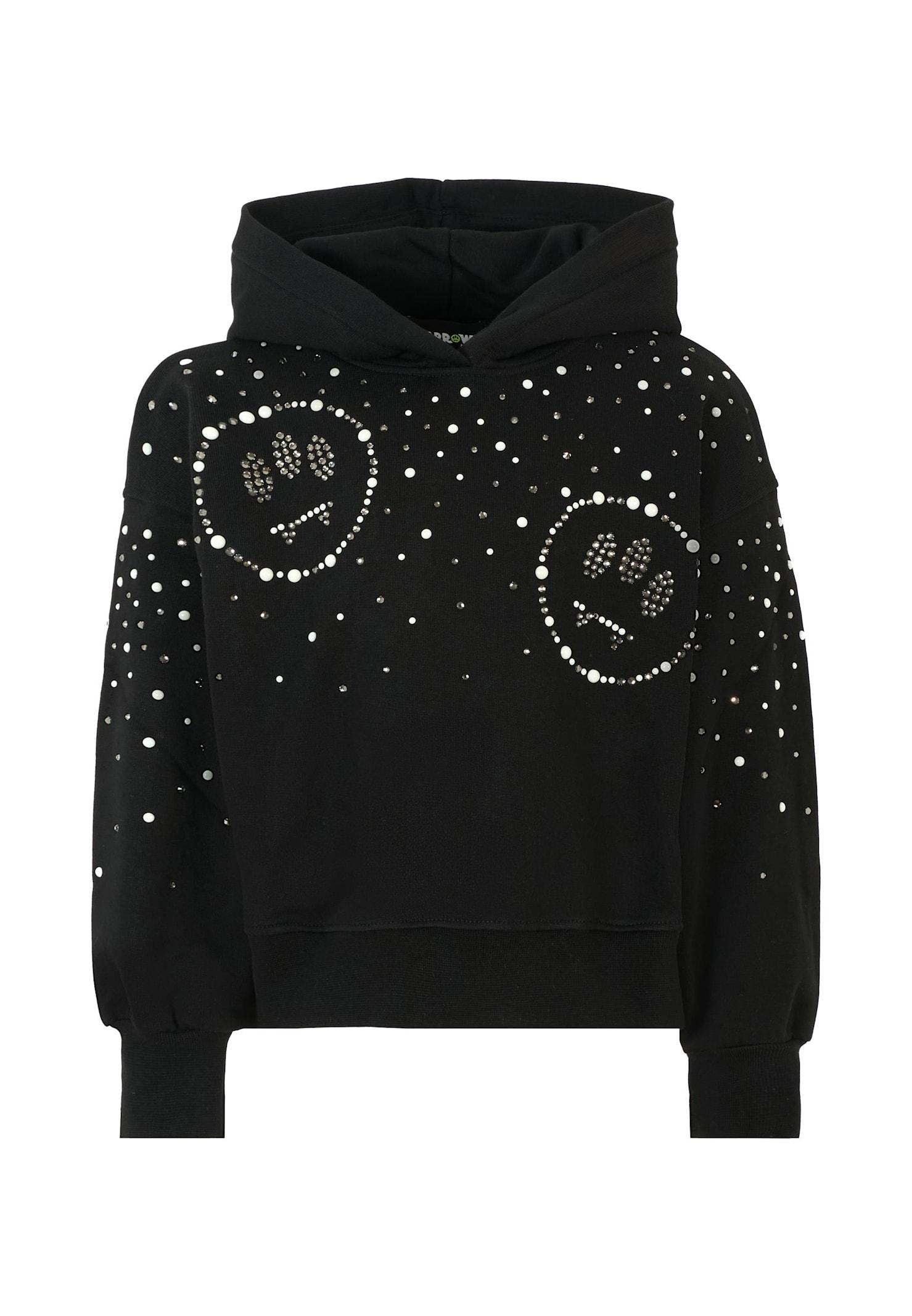 barrow black sweatshirt for girl with smile