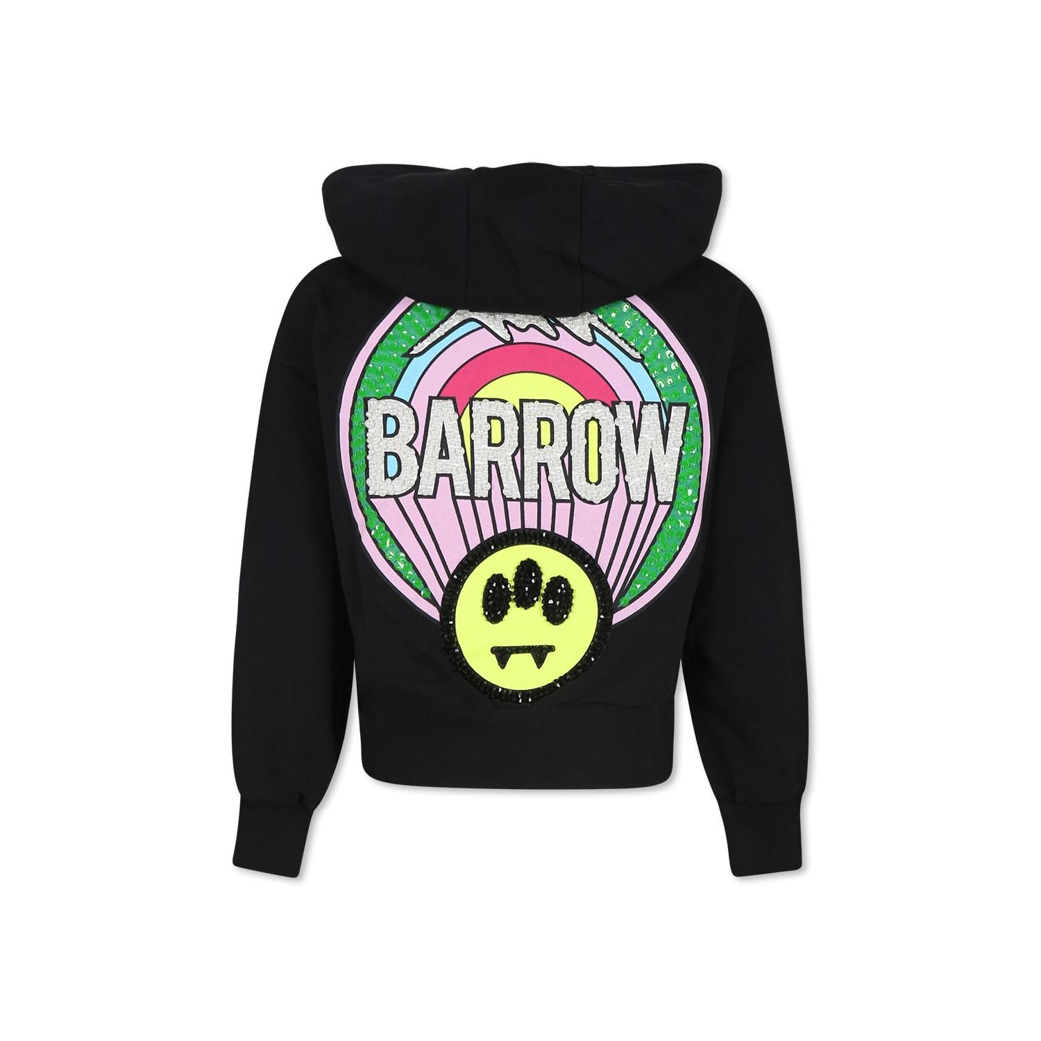 barrow black sweatshirt for girl with smiley
