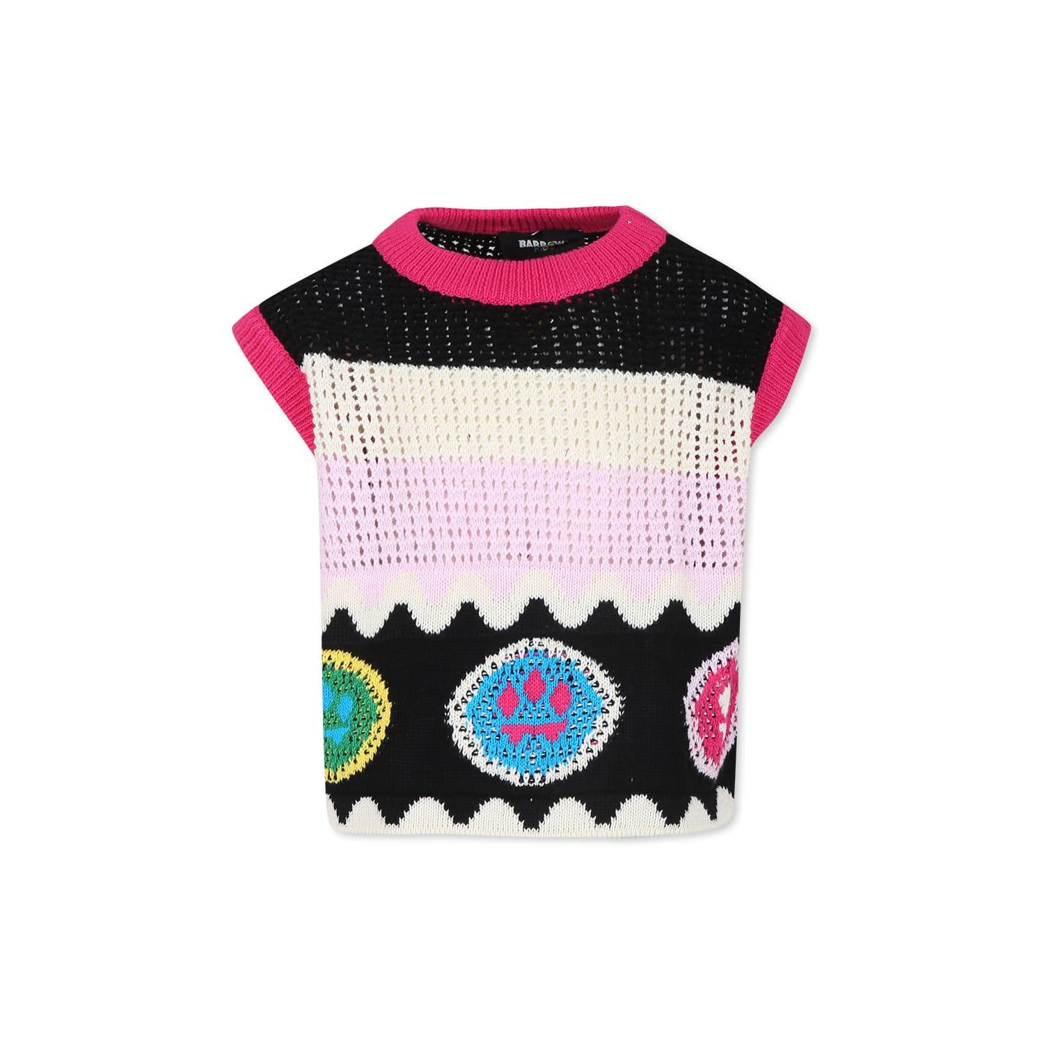 barrow black top for girl with smiley