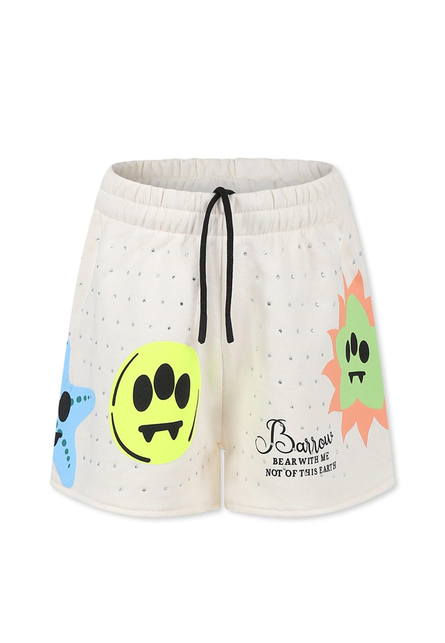 barrow ivory shorts for girl with smiley