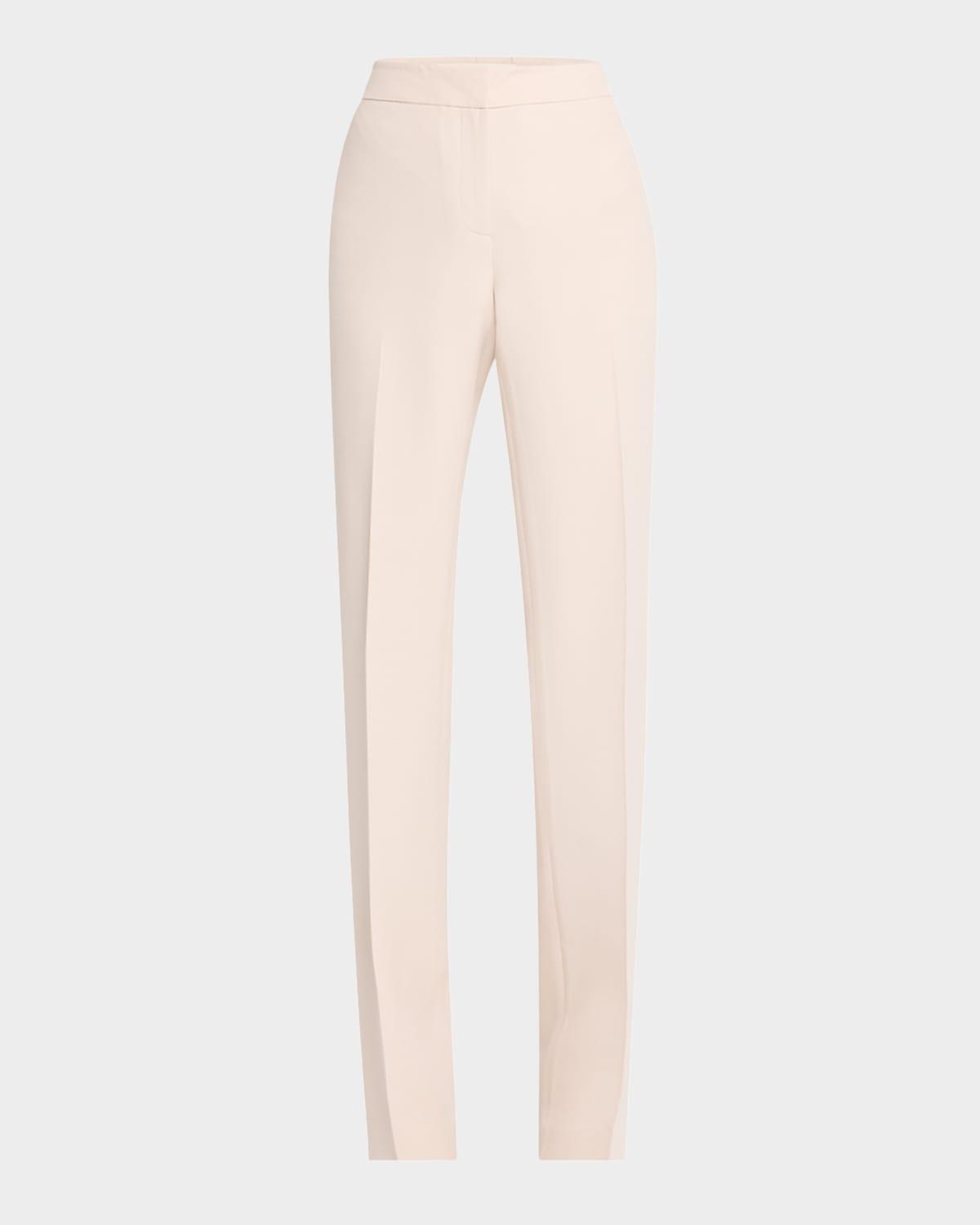 barrow straight-leg wool-silk pants
