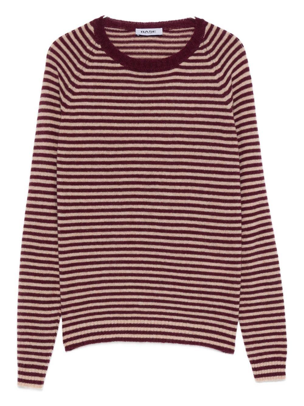 base striped wool sweater