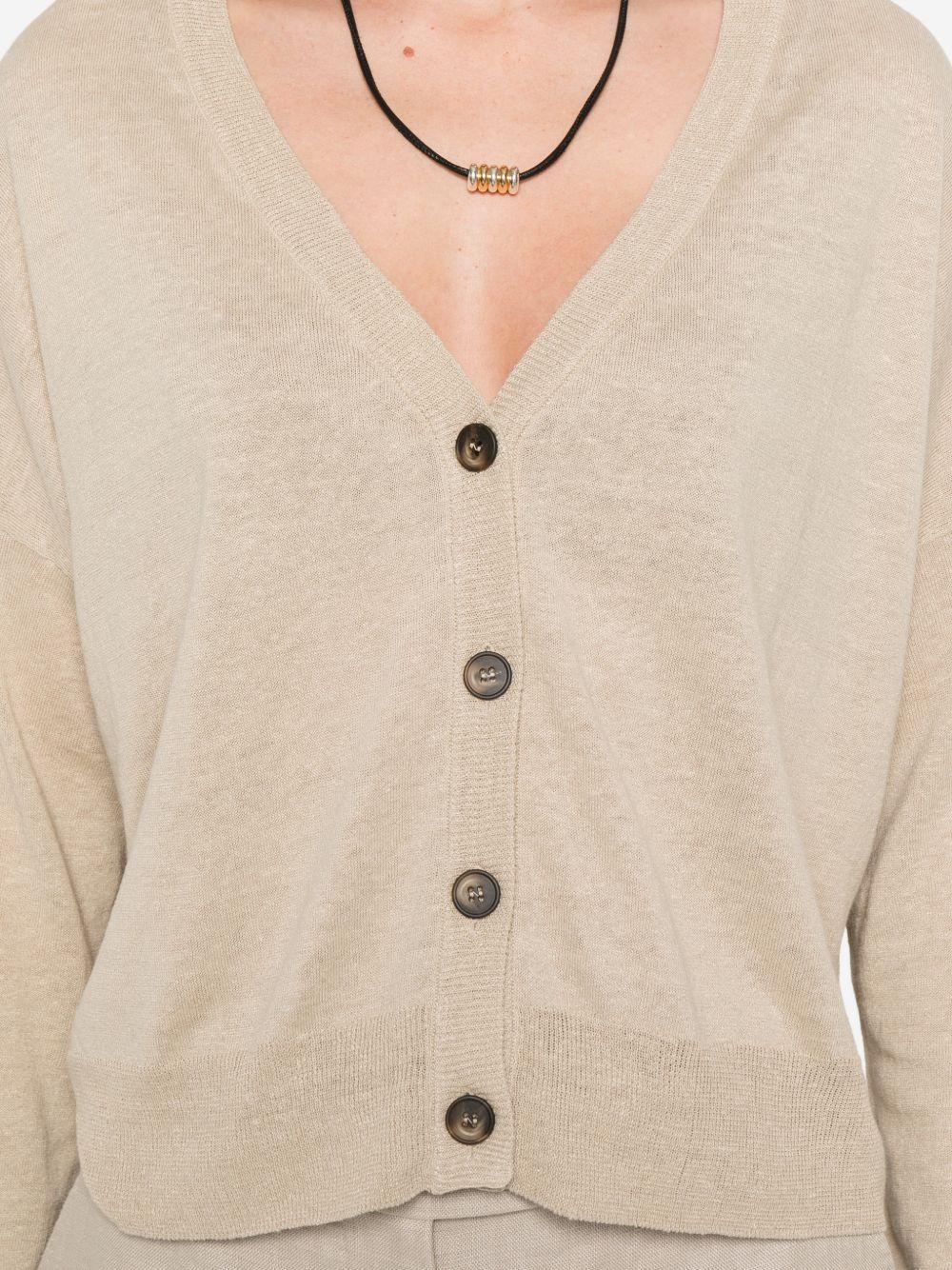 base sweaters beige linen/flax - women