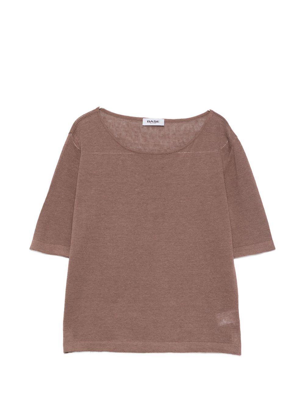 base sweaters brown linen/flax - women