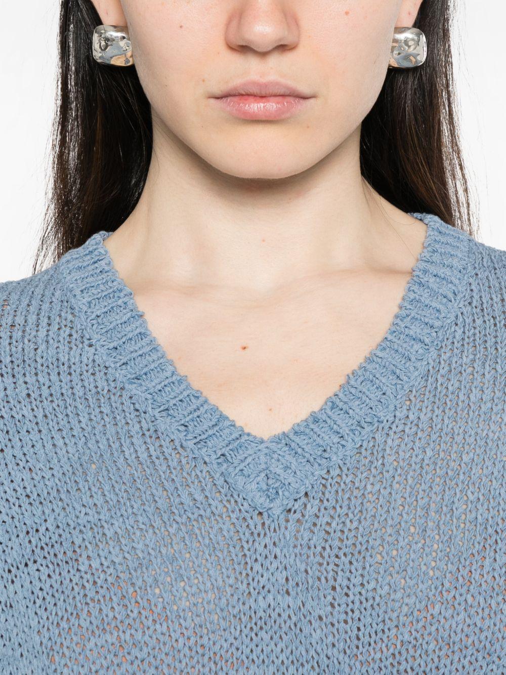 base sweaters clear blue cotton - women
