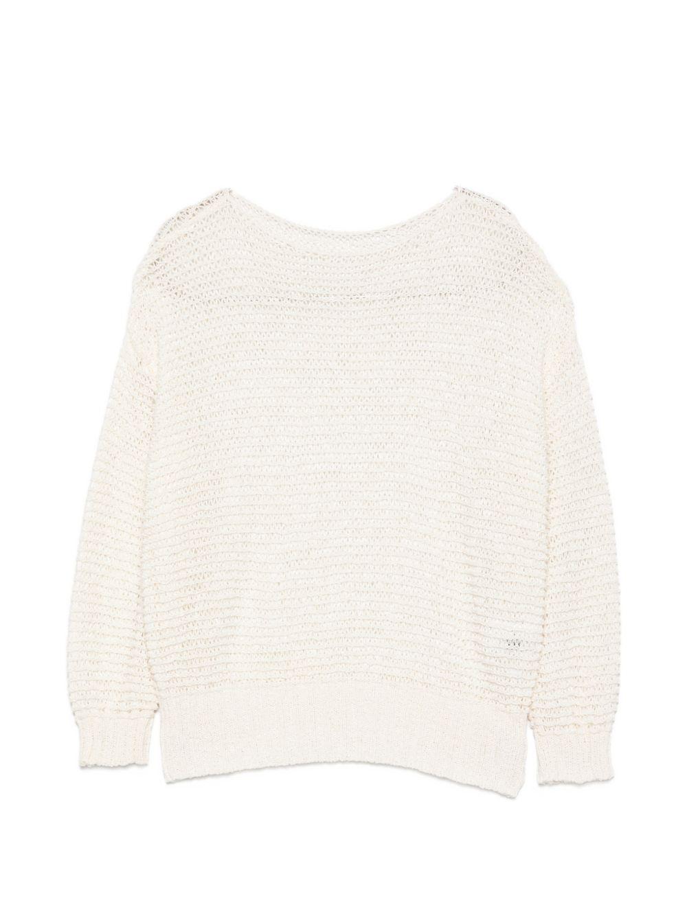 base sweaters white nylon - women