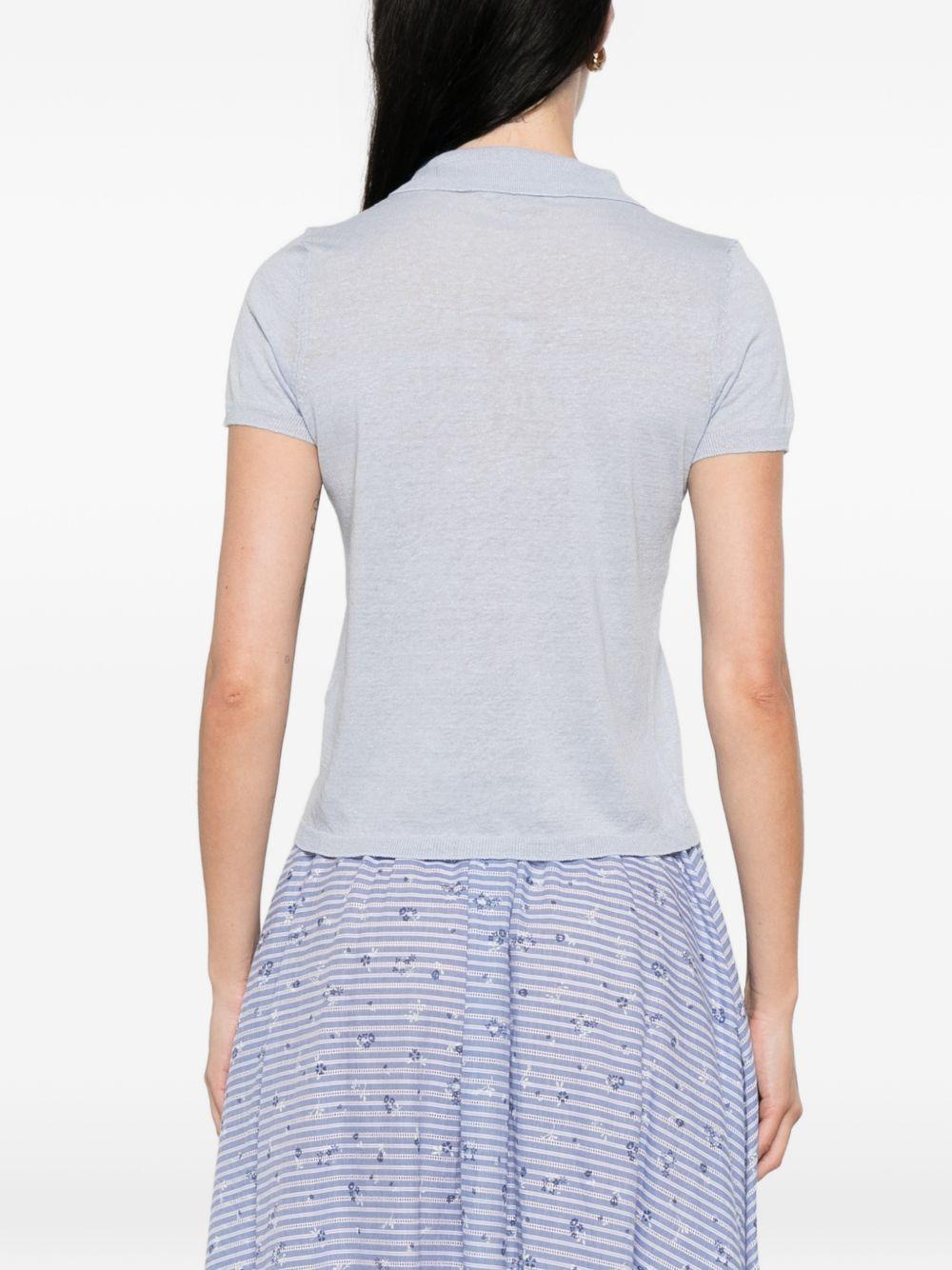 base t-shirts and polos azzurro linen/flax - women