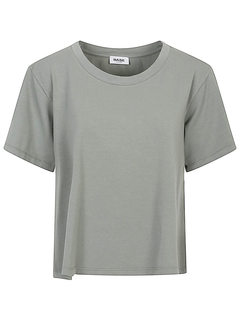base t-shirts and polos green cotton elastane - women