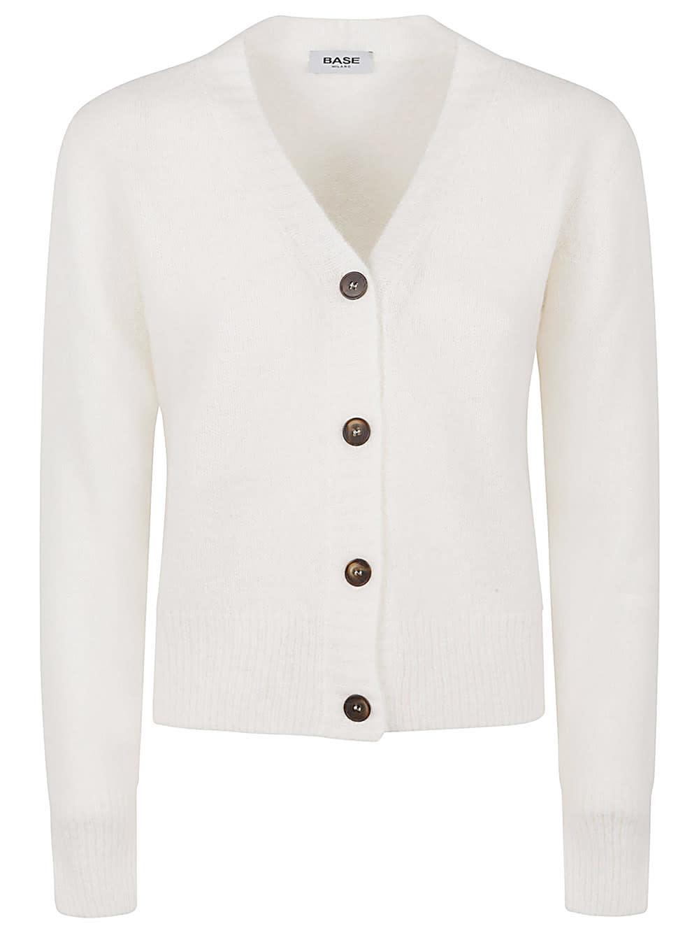 base wool v-necked cardigan