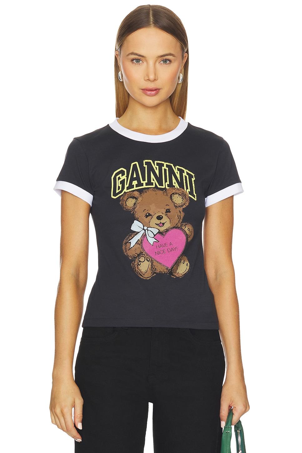 basic cotton jersey bear fitted t-shirt