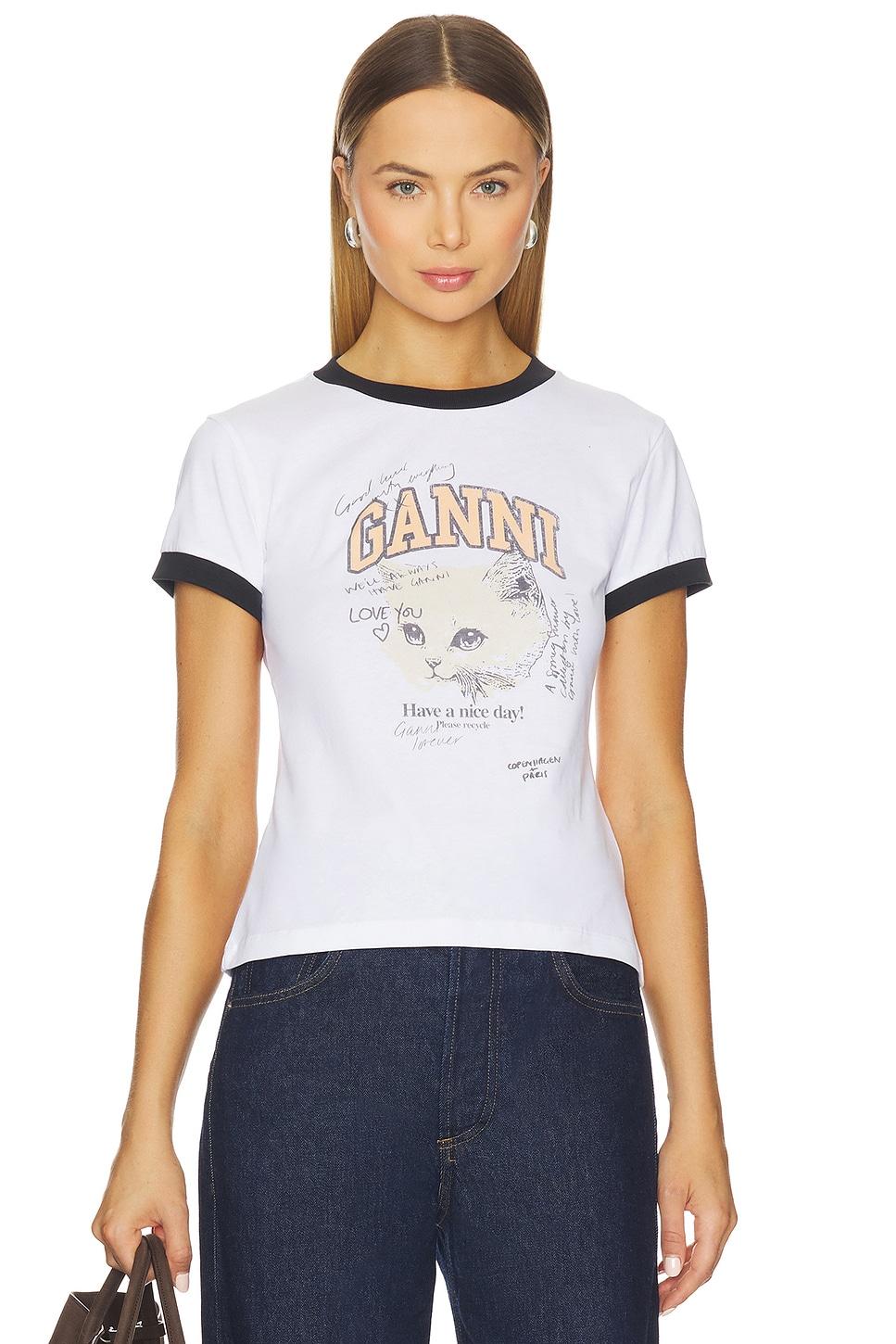 basic cotton jersey kitty fitted t-shirt