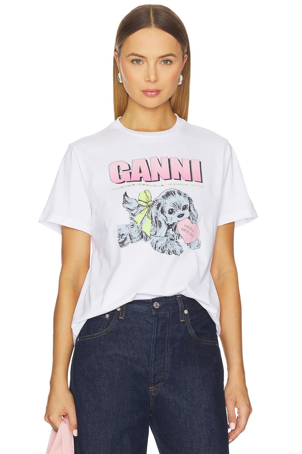 basic cotton jersey neon puppy t-shirt