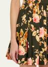 basil floral flare mini dress