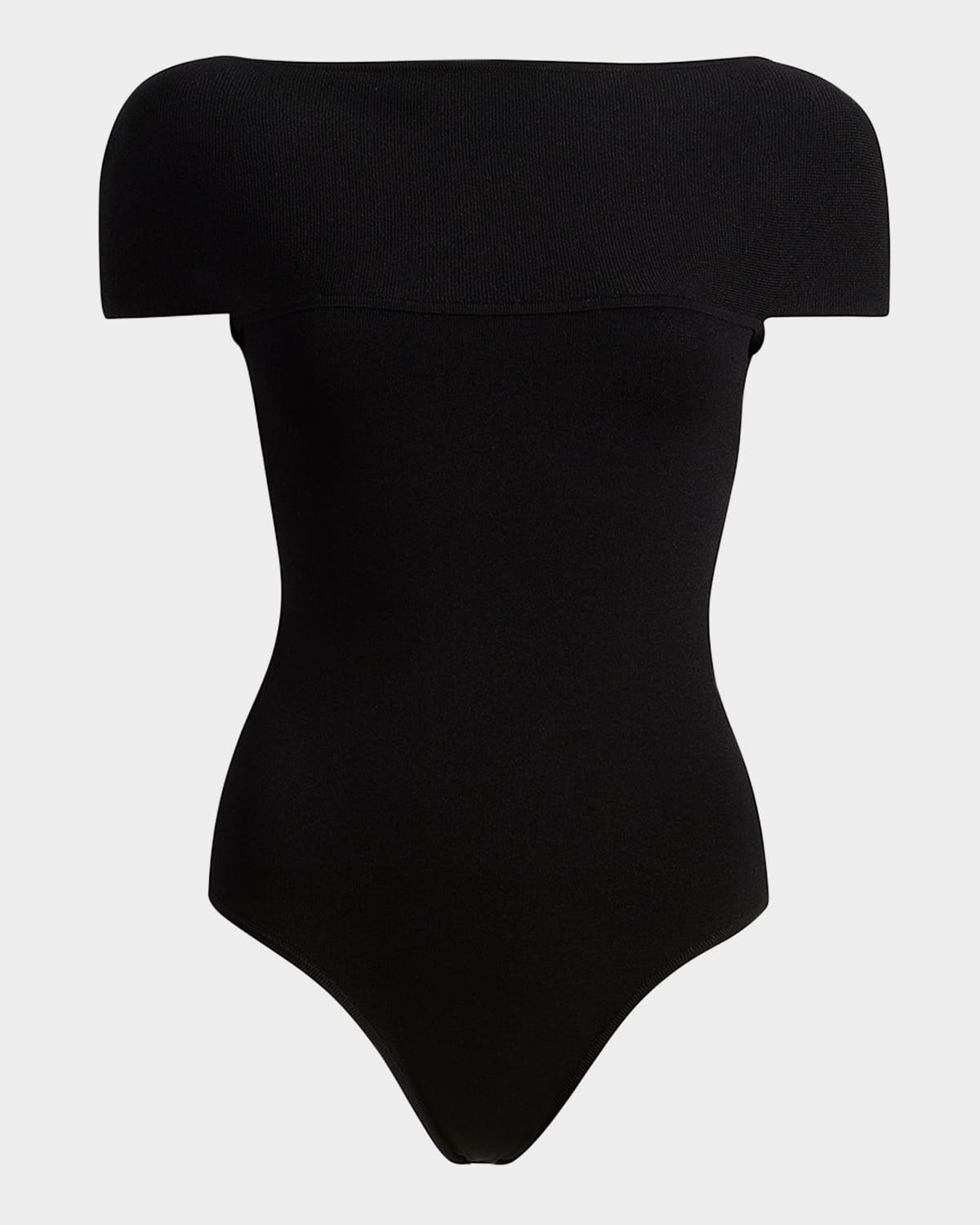 basile high-neck short-sleeve bodysuit