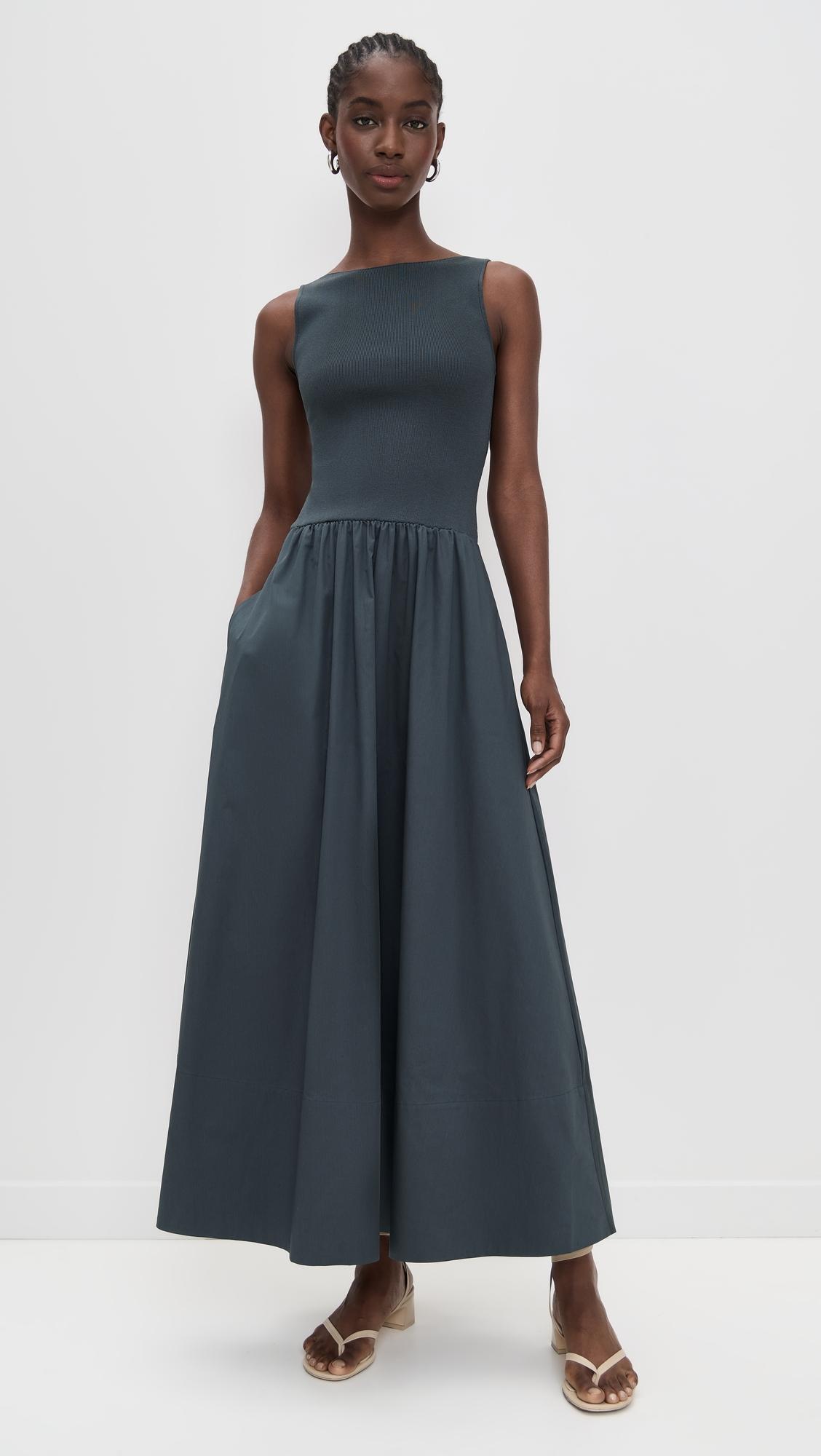 bateau cut out dress