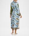 bath house silk shirtdress