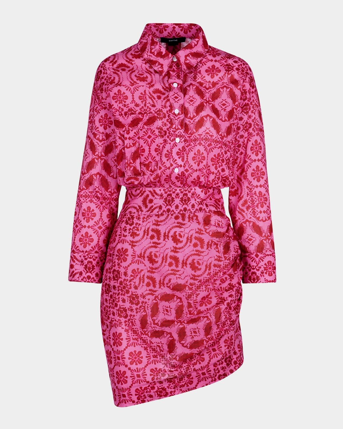 batik mini shirtdress