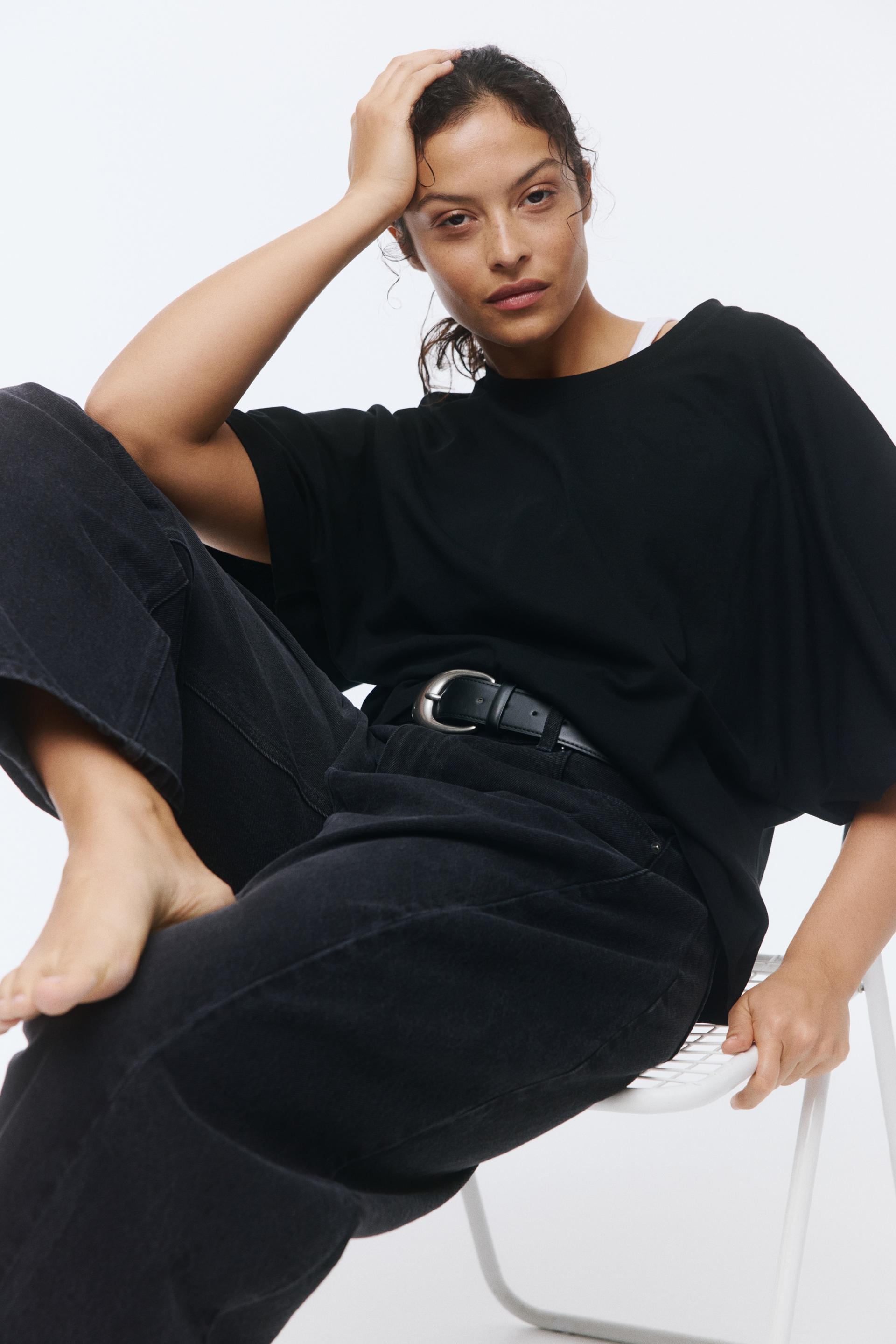 batwing-sleeved t-shirt
