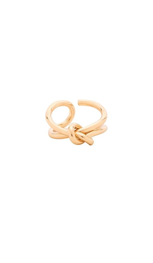 baublebar ties ring in metallic gold.