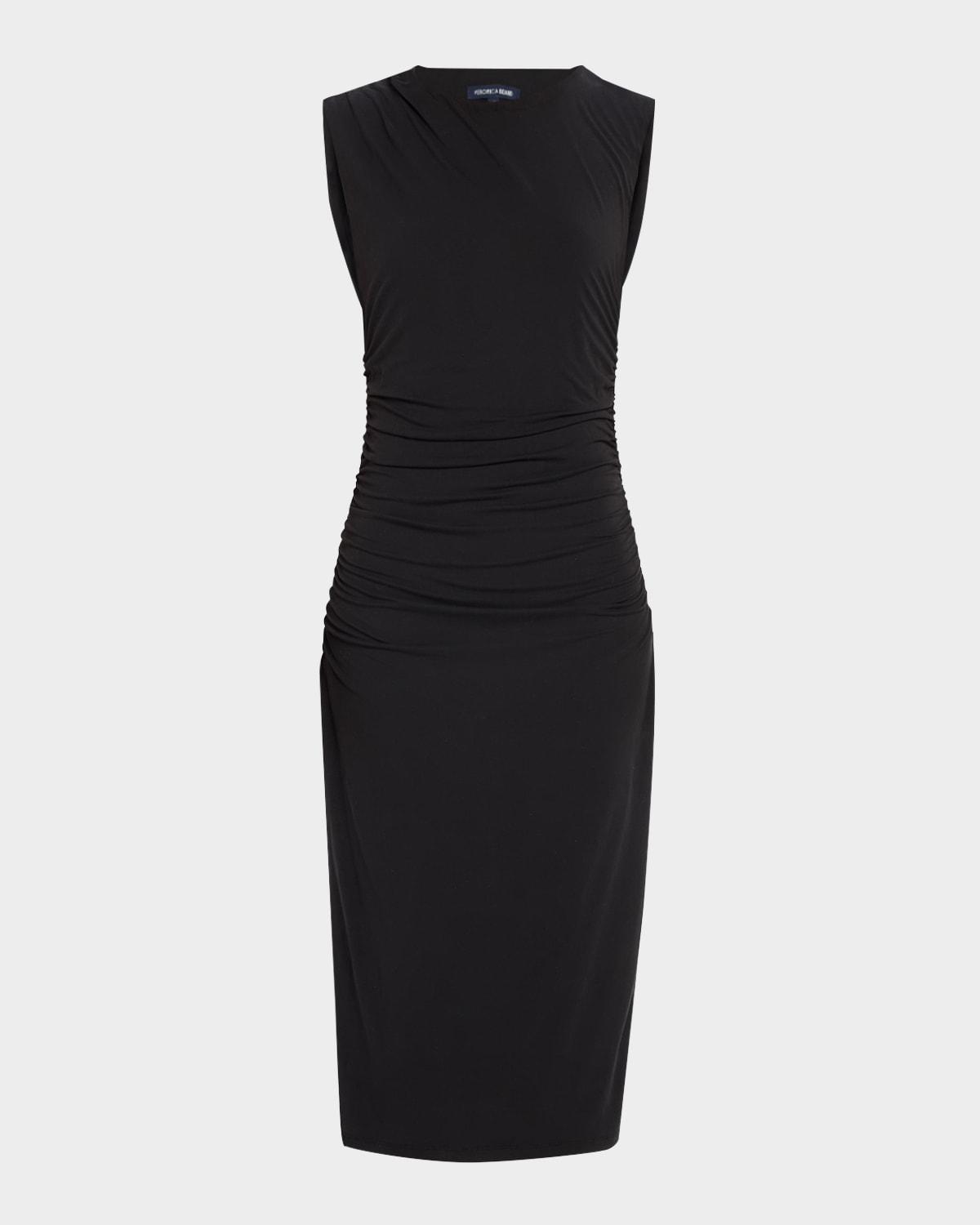 baxter ruched midi dress