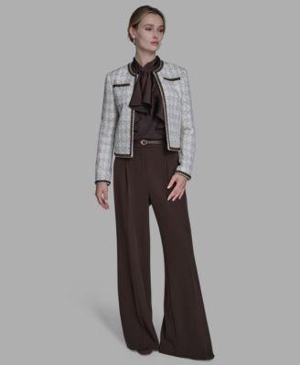 bcbg blazer blouse wide leg pants