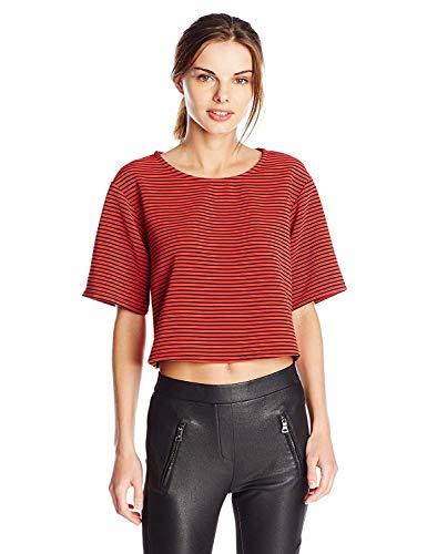 bcbgeneration women's boxy top, passion combo, x-small/small