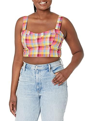 bcbgeneration women's bralette crop top, multi, large