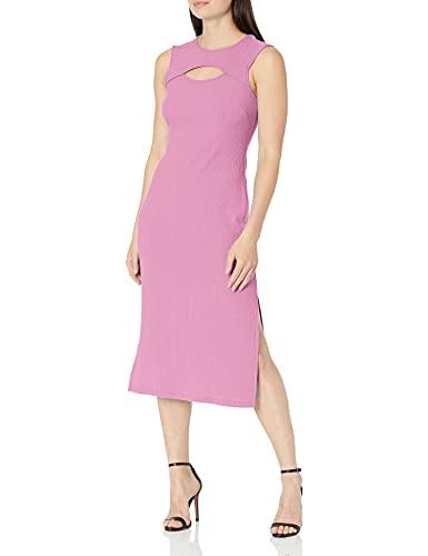 bcbgeneration women's cut out midi dress, magenta, xx-small