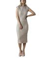 bcbgeneration women's sleeveless midi shift dress, champagne, small