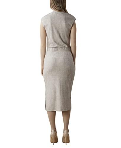 bcbgeneration women's sleeveless midi shift dress, champagne, small