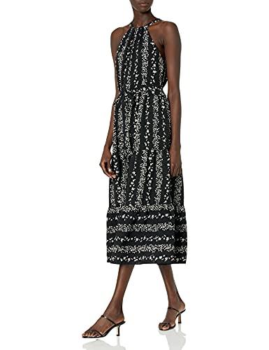 bcbgeneration women's woven halter maxi dress, floral, xx-small