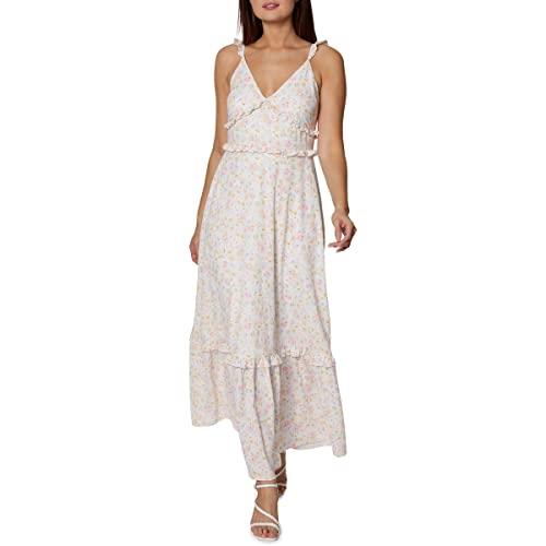 bcbgeneration womens floral ruffled maxi dress ivory 2