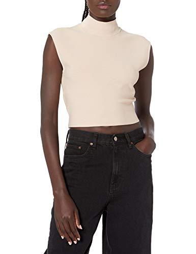bcbgmaxazria women's cropped sleeveless top, pink, xx-small